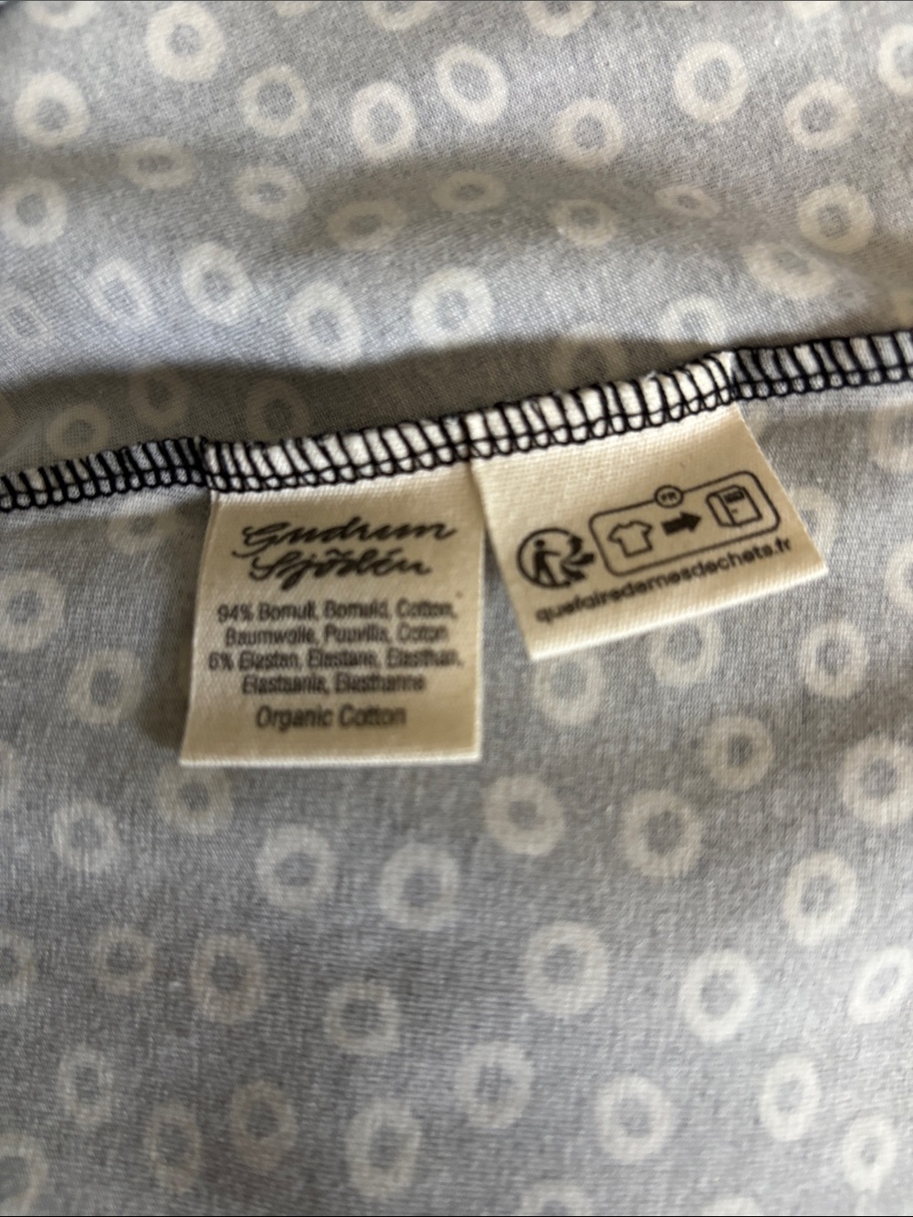 Gudrun Sjoden “Stella” Jersey Dress, Black/Patterned, Size Medium - Picture 10 of 10
